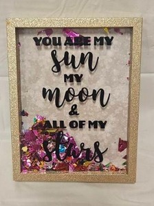 lot 141 image: You Are My Sun My Moon &amp All of My Stars Glitter Shadow Box
