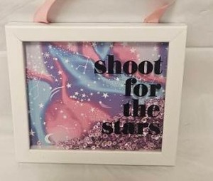 lot 142 image: Shoot For The Stars Decorative Shadow Box Frame&nbsp
