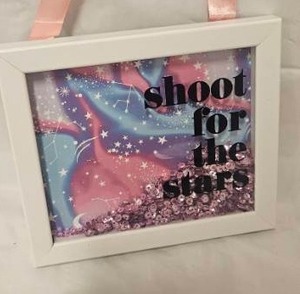 lot 144 image: Shoot For The Stars Sequin Shadow Box Wall Decor&nbsp