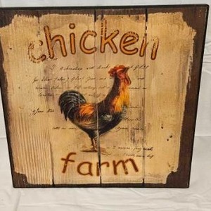 lot 158 image: Chicken Farm Wall Sign&nbsp
