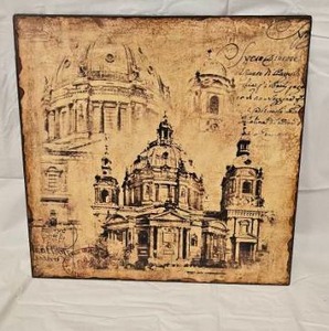 lot 166 image: European Cathedral Architecture Wall Plaque&nbsp