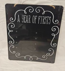 lot 171 image: A Year of Firsts Chalkboard Sign
