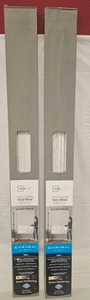 lot 179 image: Mainstays 1-Inch Cordless Vinyl Blinds 42W x 64L White Room Darkening - Set of 2&nbsp