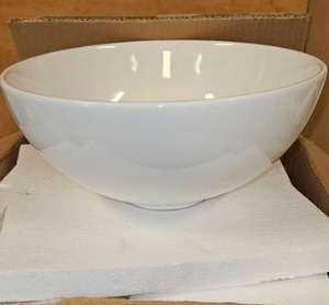 lot 187 image: White Ceramic Vessel Bathroom Sink&nbsp