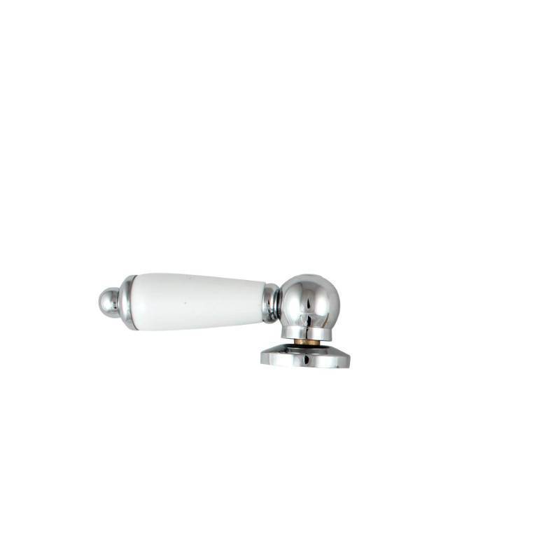 lot 1150 image: Plumb Pak PP835-73 Fit All Toilet Tank Lever Front Mount, Chrome, Porcelain & Chrome - Retail $28