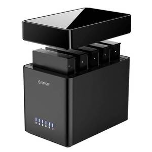 lot 1119 image: ORICO 5 Bay Hard Drive Enclosure USB 3.0 to SATA Magnetic Tool-Free External HDD Docking Station Case with 12V6.5A Power Adapter for Family Storage Supports 2.53.5 inch Drives Max 110TB (5x22TB) - Retail $108