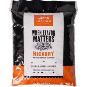 lot 1050 image: Traeger Hickory Pellets 18lbs Wood - Retail $20