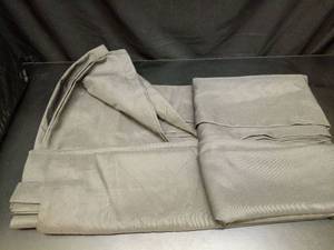 lot 1068 image: 100% Polyester Window Curtain Panel Set with Velcro Rod Holders - Retail $20