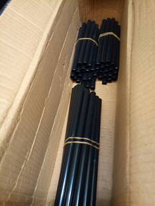 lot 1085 image: Simple Shoe Rack with Black Metal Tubes Assembly Kit - Retail $25