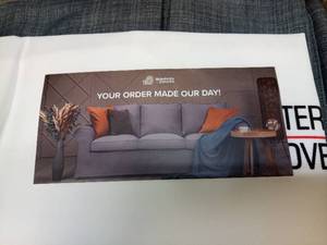 lot 1091 image: Masters of Covers Handmade Sofa Cover in Grey - Retail $45