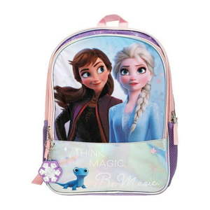 lot 1094 image: Disney Frozen Anna & Elsa & Bruni Kids  16  School Backpack - Purple - Retail $30