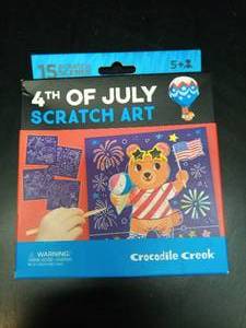 lot 1159 image: Crocodile Creek 4th of July Scratch Art Set - Retail $8