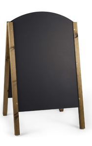 lot 3490 image: Double Sided Chalkboard A Frame Easel  - Retail $35