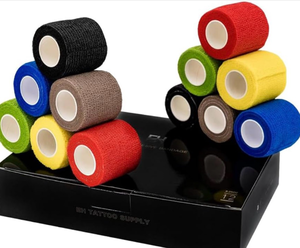 lot 4009 image: Grip Tape 12Pcs Self-adhesive Bandage Cohesive Elastic Wrap&nbsp - Retail $10