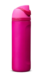 lot 4013 image: Owala 24 fl oz Stainless Steel FreeSip Water Bottle - Read My Lips - Retail $30