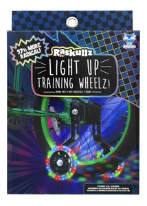 lot 4017 image: Raskullz Balance Buddy Light Up LED Bike Training Wheels - Retail $16