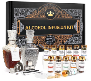Alcohol Infusion Kit for Infusing Whiskey, Gin, Vodka, Tequila, Rum - DIY Your Own Flavored Spirits with Natural Ingredients - Anniversary, Birthday Gift for Men,Father Day Gifts,Husband - Retail: $14