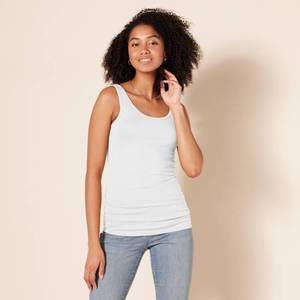 lot 4094 image: Amazon Essentials Womens Slim-Fit Ribbed Scoop Neck Tank Top, Black, Medium (TANK IS BLACK) - Retail $16