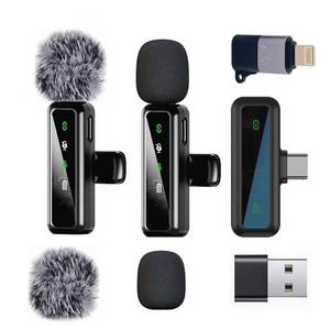 lot 4161 image: ordele Wireless Lavalier Microphone for iPhone - iPad, Android Phone Computer, Mini Microphone for Live Streaming, Video Recording, Outdoor or Indoor Interviews, YouTube, TikTok, Vlog (Black) - Retail $8