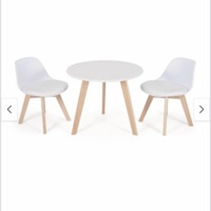 lot 1332 image: 3 PCS Kids Table and Chair Set Wood Activity Play Table Set - Retail $116