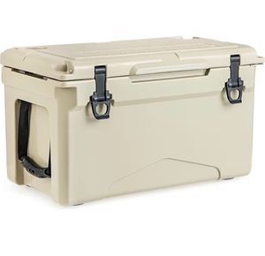 lot 1341 image: Costway Cooler, Insulated Large Ice Chest with Portable Handles, Integrated Cup Holders, Leak-Proof Tight Latches, 5-7-day Ice Retention, Heavy Duty Hard Coolers - Retail $113