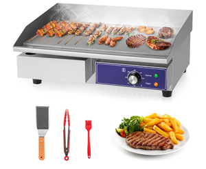 Giantex Commercial Electric Griddle 22" - 110V 2000W Countertop Griddle with Cast Iron Griddle Plate &amp; Stainless Steel Frame, Restaurant Teppanyaki Flat Top Grill, Adjustable Temp Control 122-572,&nbsp; Retail: $160