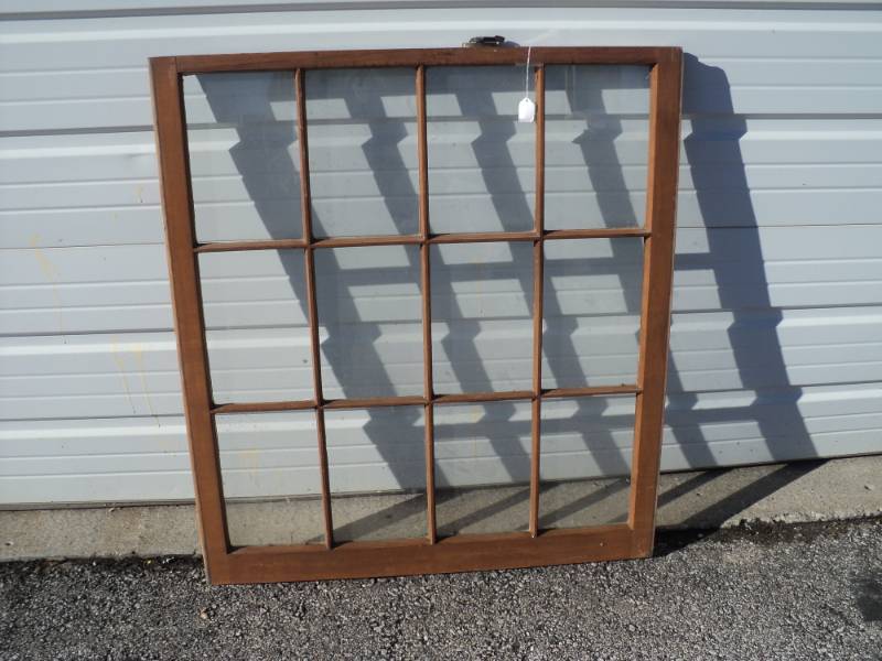 lot 4292 image: (12) pane wooden frame window 36 x 40