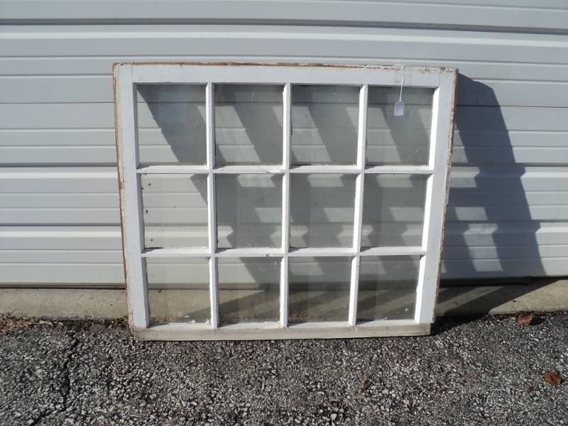 lot 4297 image: 12- pane wooden frame window, 36 x 32-12