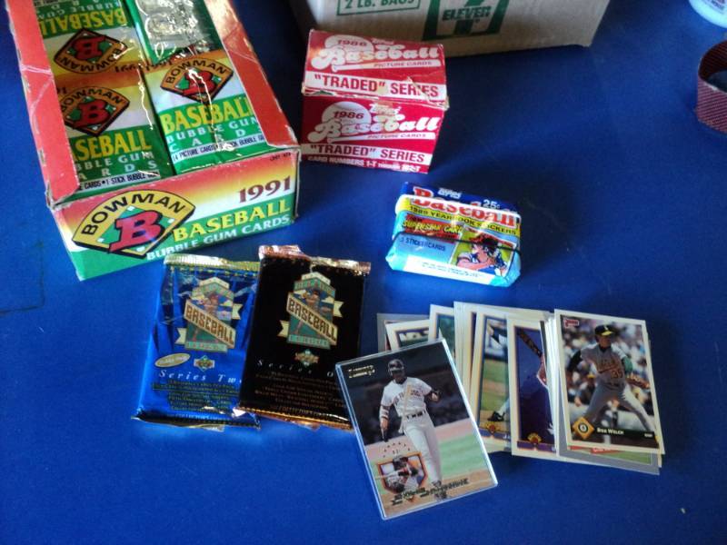lot 4311 image: Lot of Baseball Cards, Unopened packages 1980s-90s