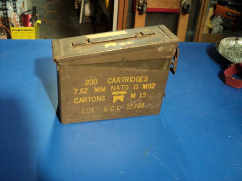 lot 4341 image: (1) munitions canister, used, empty