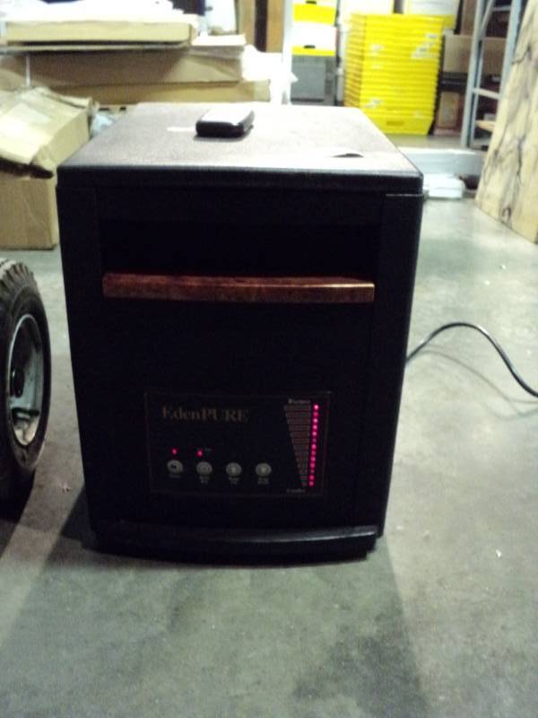 lot 4477 image: Eden Pure Gen 3 Quartz Infrared Portable Heater with remote, Model A4136 Tested, works