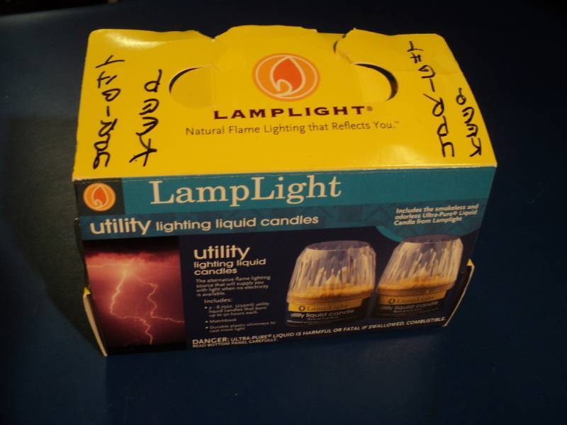 lot 4488 image: Lamp Light Utility lighting liquid Candles