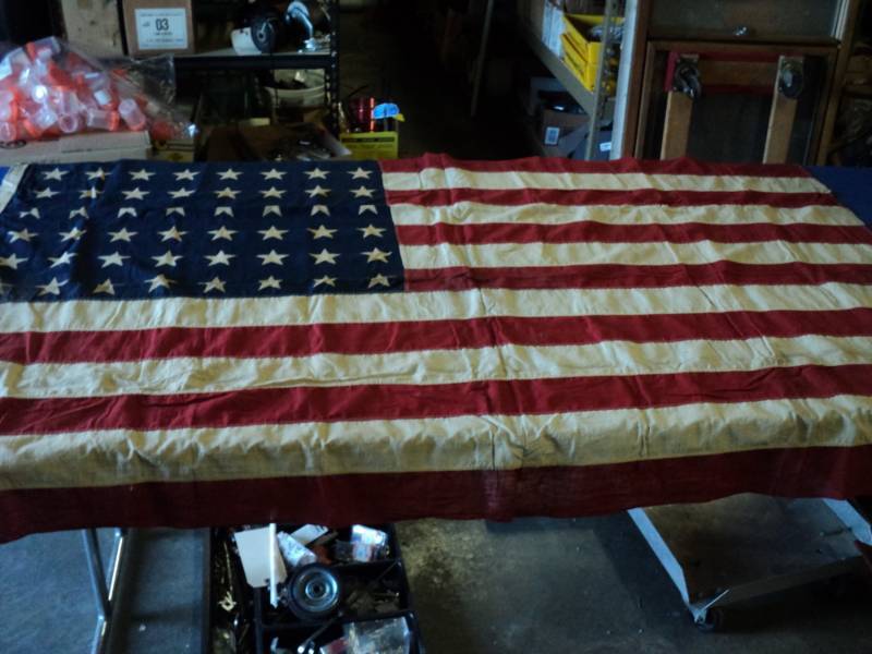 lot 4525 image: (1) 48 star American Flag 66 x 42