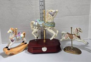 lot 515 image: Decorative Carousel Horse Figurines Collection