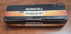 lot 528 image: Duracell Power Boost AA Alkaline Batteries 36 Pack - Retail $25
