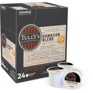 lot 534 image: Tully s Coffee Hawaiian Blend K-Cup Pods  Medium Roast  24 Count for Keurig Brewers Retail $20