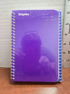 lot 542 image: Bundle of 5 Staples Multicolored Spiral Memo Books College Ruled 50 Sheets each.  4 in x 6 in