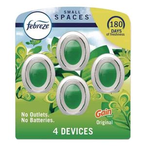 lot 581 image: Febreze smallSPACES, Gain Original, 0.25 oz, 4Pack, packaging is different.
