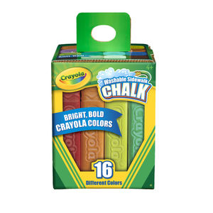 lot 599 image: Crayola Washable Sidewalk Chalk Set  16-Colors