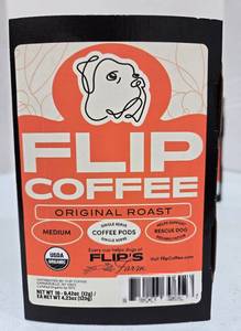 lot 602 image: Flip Organic Coffee Original Medium Roast Single Serve Coffee Pods 10 pods