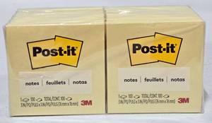 lot 616 image: 3M Post-it Notes Yellow Sticky Notes 12 Pack Bundle
