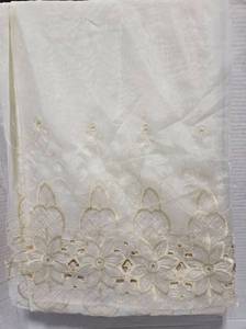 lot 628 image: KING Size Bed Topper.  The creative side of me says the fabric would make a beautiful dress, if nothing else. Not sure about the fabric, but the design is embroidery.