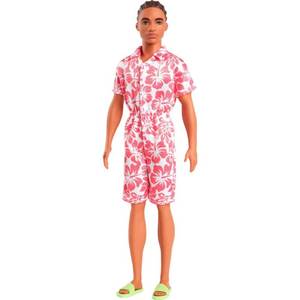 lot 662 image: Barbie Fashionistas Ken 11 Doll #235 in Hawaiian Print Jumpsuit with Green Sandals, Brown Hair - Retail $12