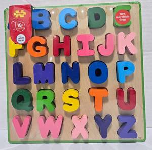 lot 666 image: BigJigs Wooden Chunky Alphabet Puzzle-Uppercase 18 months