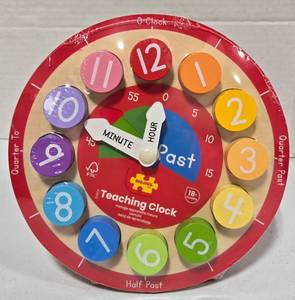 lot 668 image: Wooden Teaching Clock