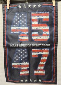 lot 682 image: 45 47 Make America Great Again Decorative Garden Flag  - Retail $8
