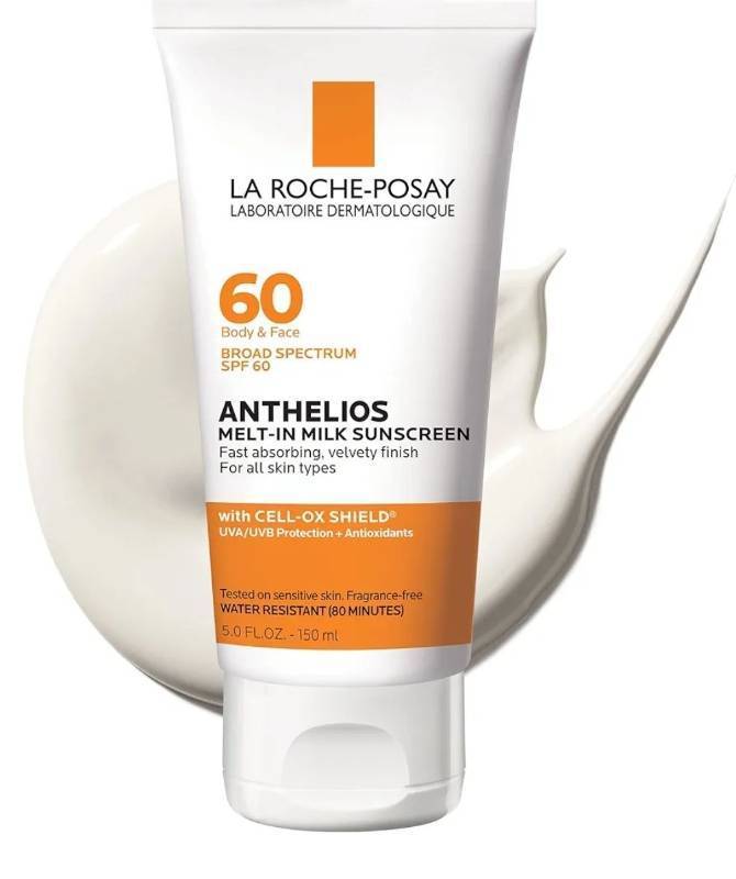 lot 57858 image: La Roche-Posay Anthelios Melt-In Milk Sunscreen SPF 60, Sunscreen For Body & Face, Broad Spectrum SPF  Antioxidants, Oil Free, Lightweight & Fast Absorbing, Oxybenzone Free - Retail $38