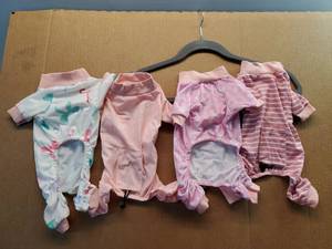 lot 27674 image: Small Dog Pajama Onesie Set of 4 - Retail $20