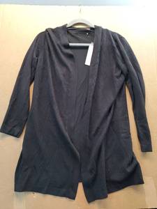 lot 27676 image: Black Open-Front Knit Cardigan M - Retail $18