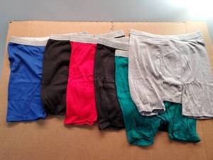 lot 27677 image: Hanes Mens Boxer Briefs Multi-Color 6-Pack L - Retail $20